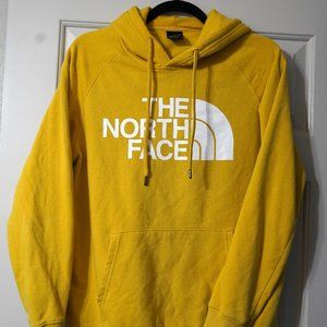 Woman's North Face yellow hoodie size medium